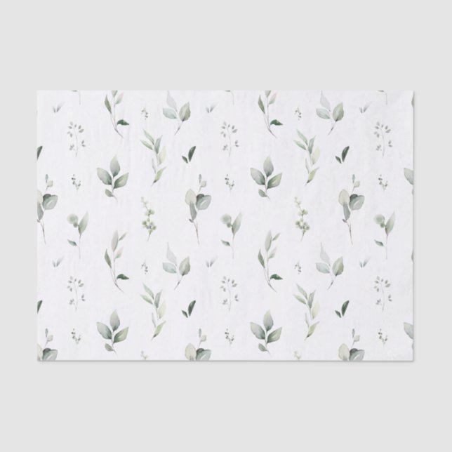 Papier Mousseline Papier de feuillage vert Tissu (Recto)