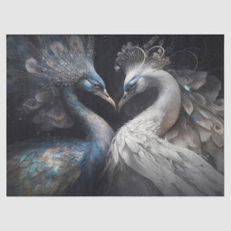 Papier Mousseline Papier de fond Aquamarine & Pearl Decoupage