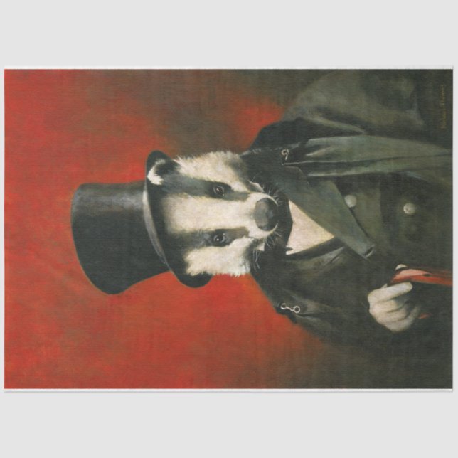 Papier Mousseline Papier de fond Badger de Victoria (Recto)