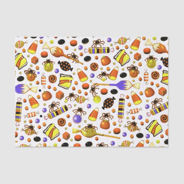 Papier Mousseline Papier de fond de décoration de fête d'Halloween (Recto)