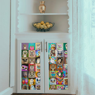 Papier Mousseline Papier de fond de découpage de la Chouette carré