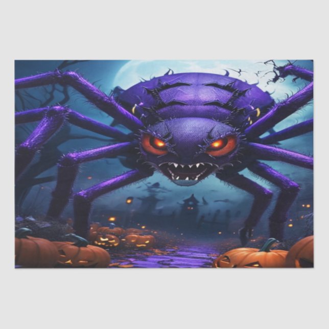 Papier Mousseline Papier de fond de tissu Spider Monster (Recto)