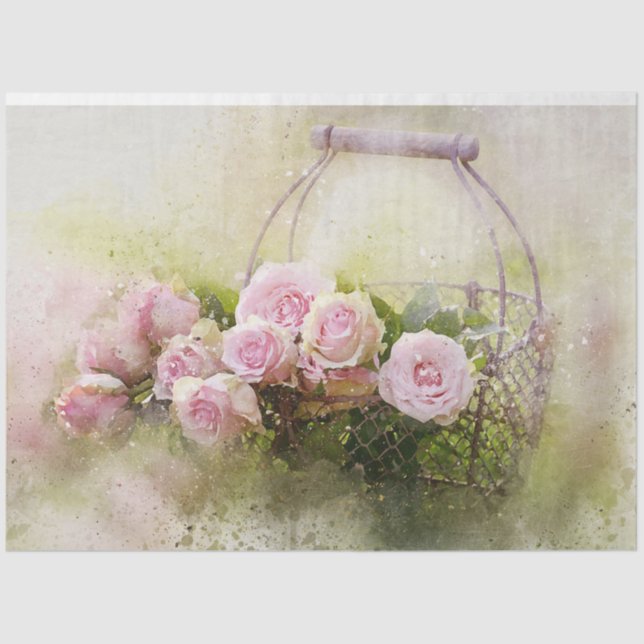 Papier Mousseline Papier de fond floral (Recto)