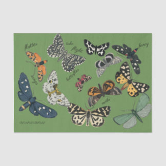 Papier Mousseline papier de papier de 18 livres vert papillon