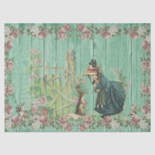 Papier Mousseline Papier de papier de découpage de Bunny de Pâques V