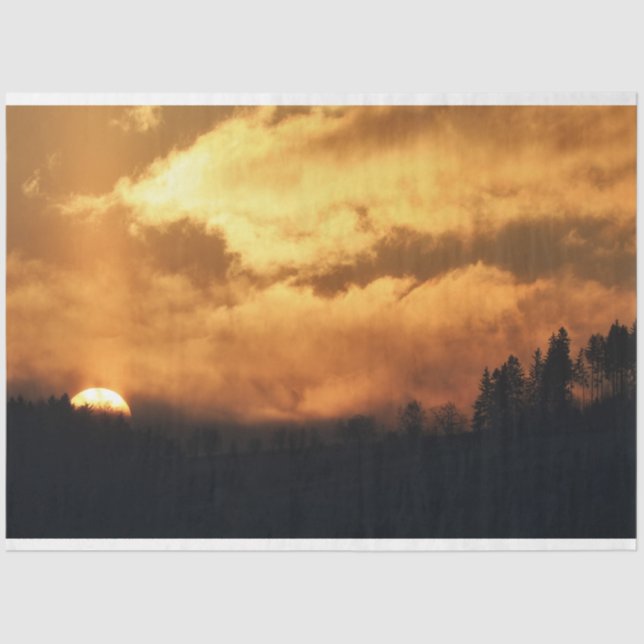 Papier Mousseline Papier de papier de découpage du coucher de soleil (Recto)