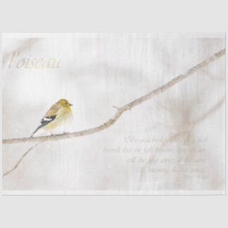 Papier Mousseline Papier de papier de découpage Goldfinch