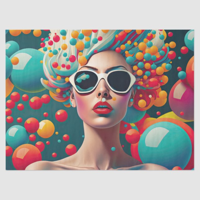 Papier Mousseline Papier de papier de découpage Pop Art (Recto)