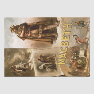 Papier Mousseline Papier de papier de découpage Shakespeare Macbeth