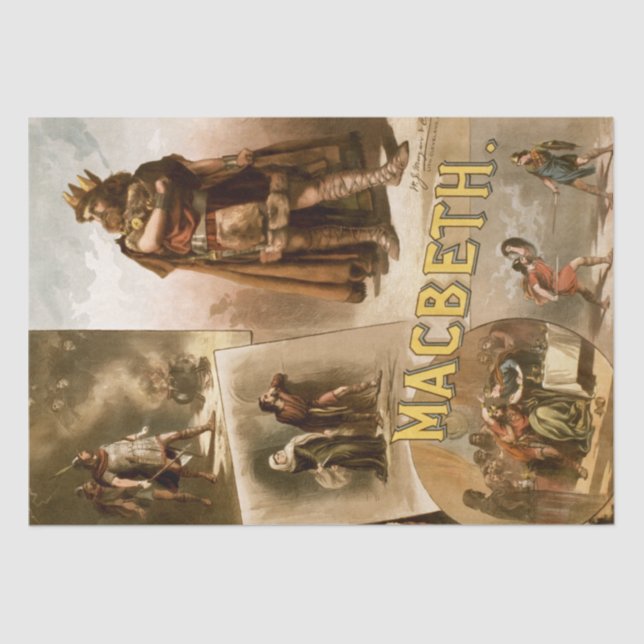 Papier Mousseline Papier de papier de découpage Shakespeare Macbeth (Recto)