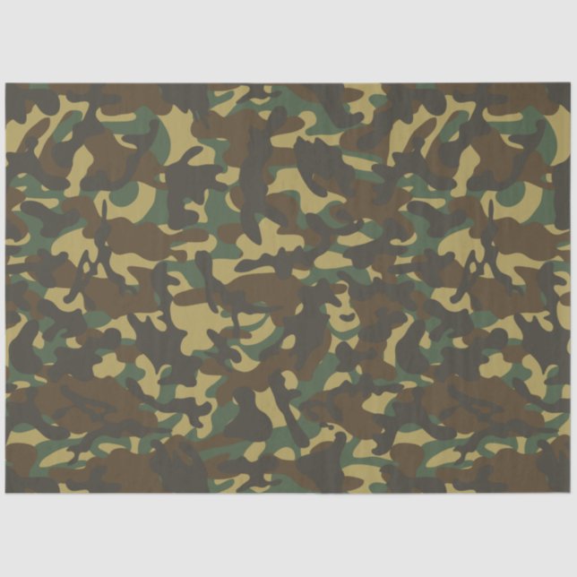 Papier Mousseline Papier de papier de fond Camouflage forestier (Recto)