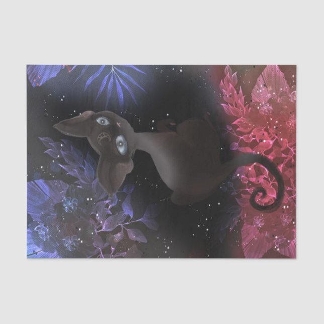 Papier Mousseline Papier de papier de fond de découpage de chat effr (Recto)