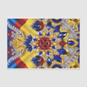 Papier Mousseline Papier de papier de tissus avec motif de couleurs 