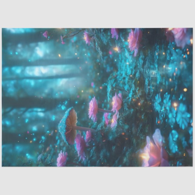 Papier Mousseline Papier de papier de tissus de la forêt de lucioles (Recto)