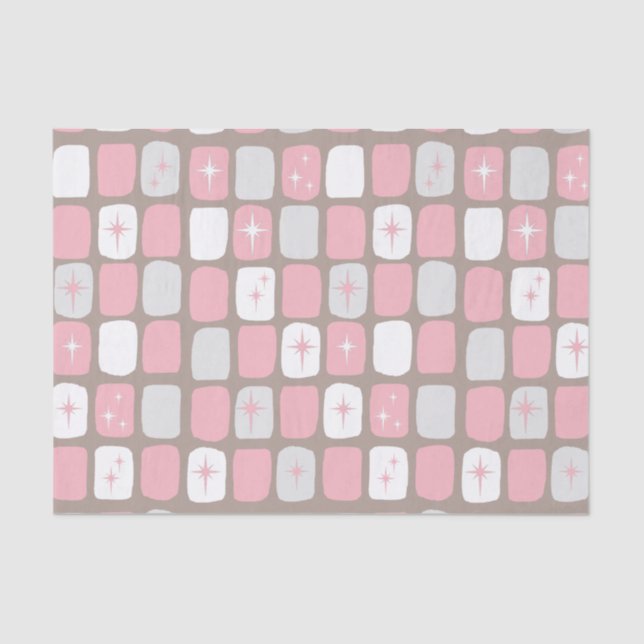 Papier Mousseline Papier de papier de tissus Retro Rose Starburts (Recto)