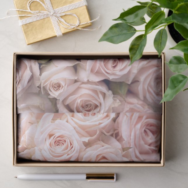 Papier Mousseline Papier de papier de tissus Roses Roses Rose (Cadeau)