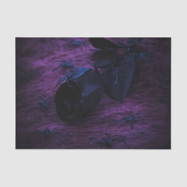 Papier Mousseline Papier de papier en papier noir Rose (Recto)