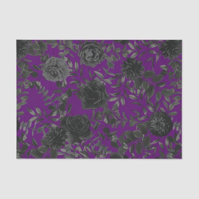 Papier Mousseline Papier de papier Mariage gothique Rose violet et n (Recto)