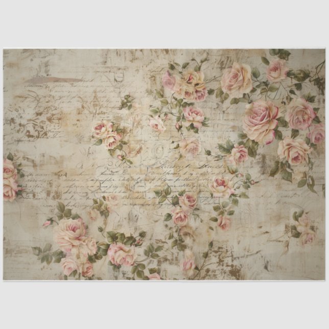 Papier Mousseline Papier de papier Rose et de script (Recto)