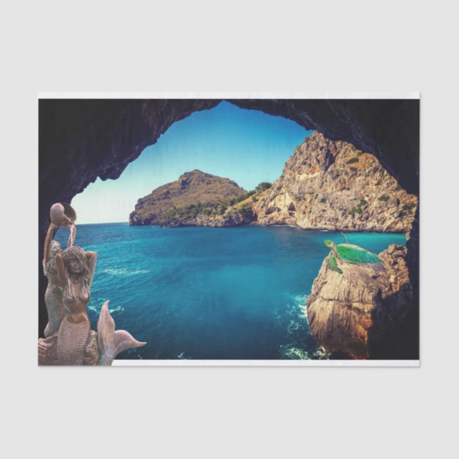 Papier Mousseline Papier de papier testé Sea Cave (Recto)