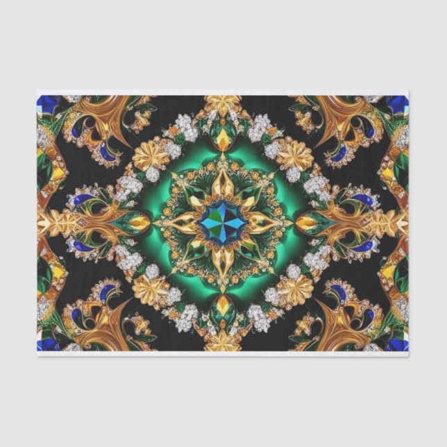 Papier Mousseline Papier de papier tissu avec design de couleurs bré (Recto)