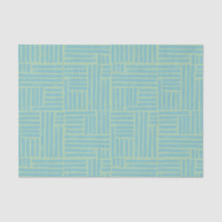 Papier Mousseline Papier de tissu à rouleaux d'encre turquoise