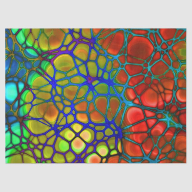 Papier Mousseline papier de tissu arc-en-ciel (Recto)