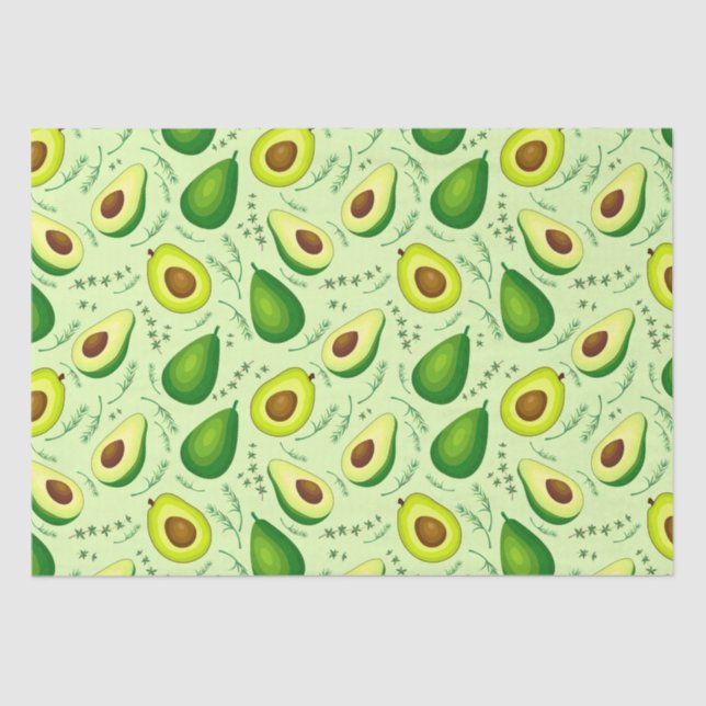 Papier Mousseline Papier de tissu Avocado (Recto)