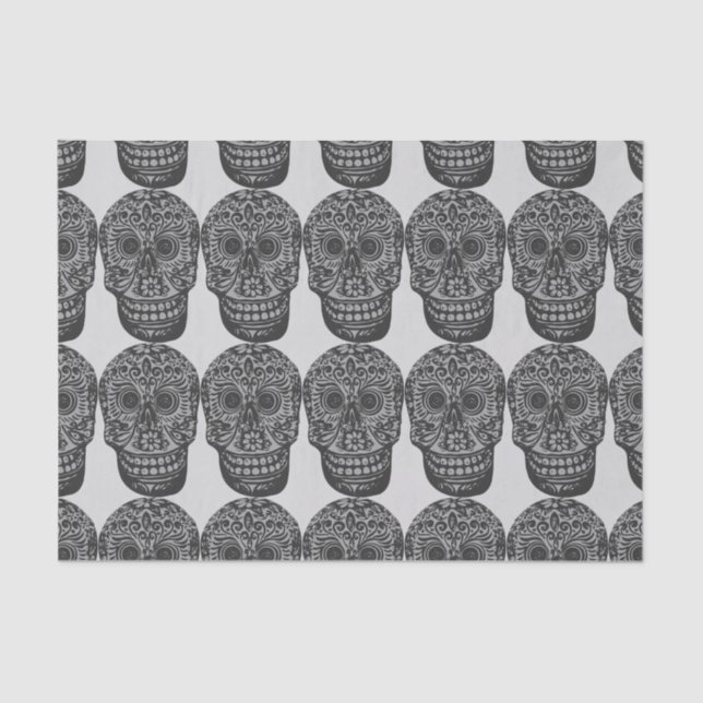 Papier Mousseline papier de tissu crâne (Recto)