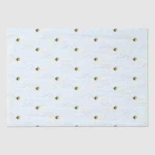 Papier Mousseline Papier de tissu d'abeilles joyeux