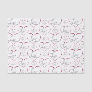 Papier Mousseline Papier de tissu d'amour Valentine