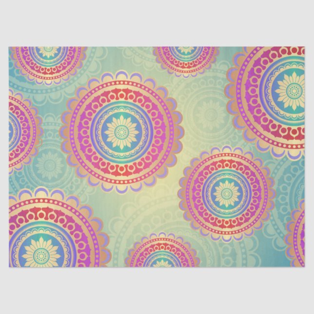 Papier Mousseline papier de tissu d'art hindi (Recto)