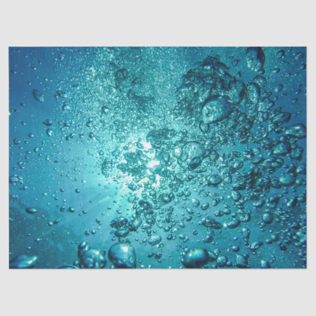 Papier Mousseline papier de tissu de bulles océaniques (Recto)