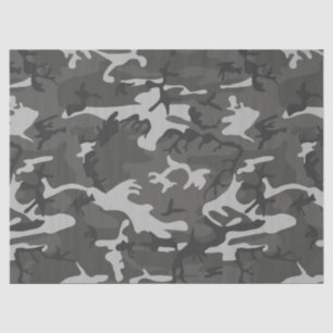 Papier Mousseline papier de tissu de camouflage gris