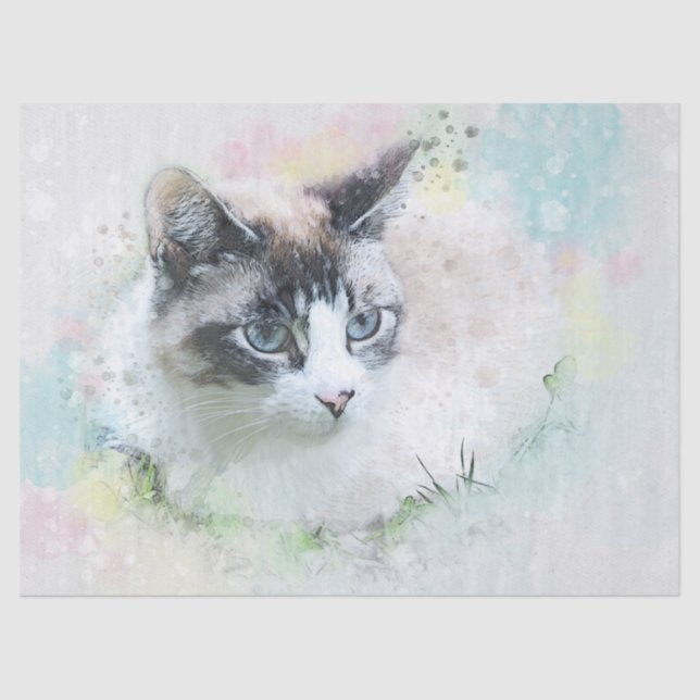 Papier Mousseline papier de tissu de chat rêve (Recto)