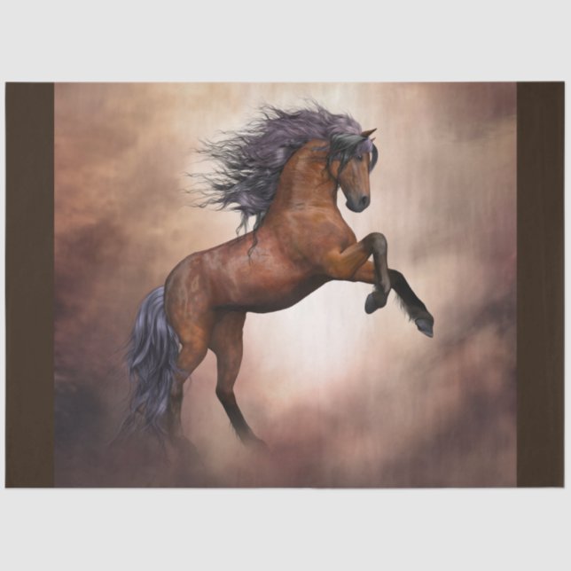 Papier Mousseline papier de tissu de cheval (Recto)