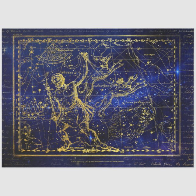 Papier Mousseline papier de tissu de constellation d'amorce (Recto)