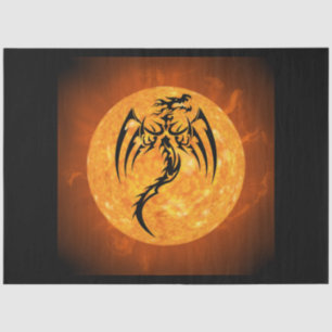 Papier Mousseline papier de tissu de dragon de feu