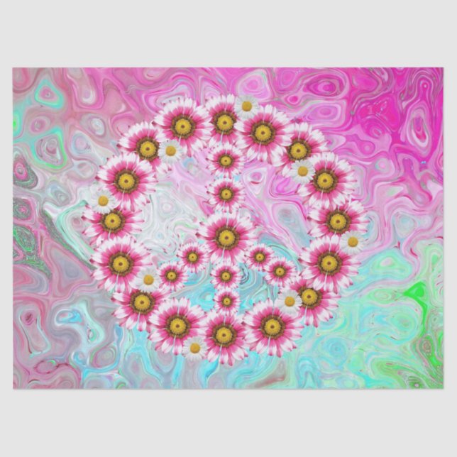 Papier Mousseline Papier de tissu de fleurs de paix (Recto)