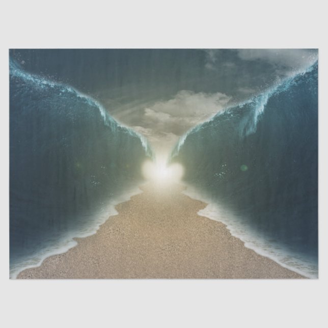 Papier Mousseline papier de tissu de la mer rouge (Recto)