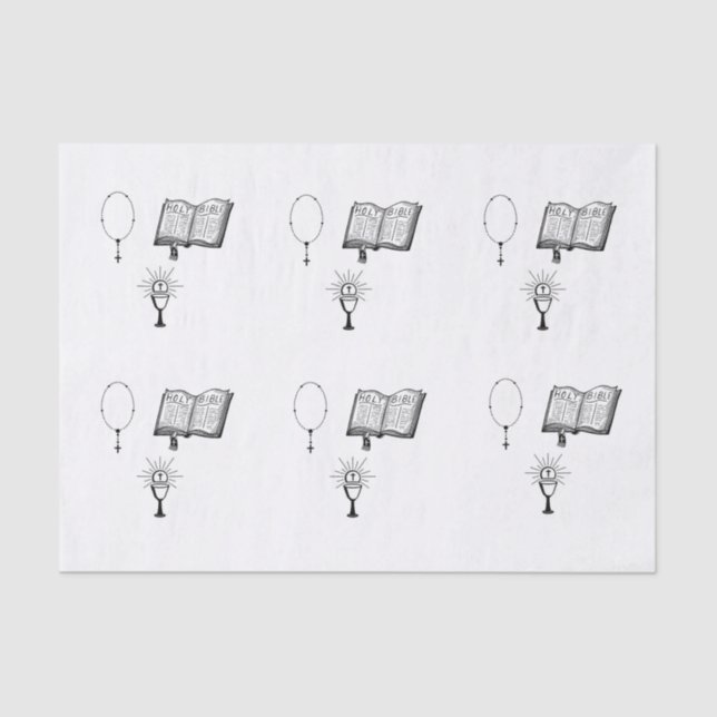 Papier Mousseline Papier de tissu de la Sainte Communion (Recto)