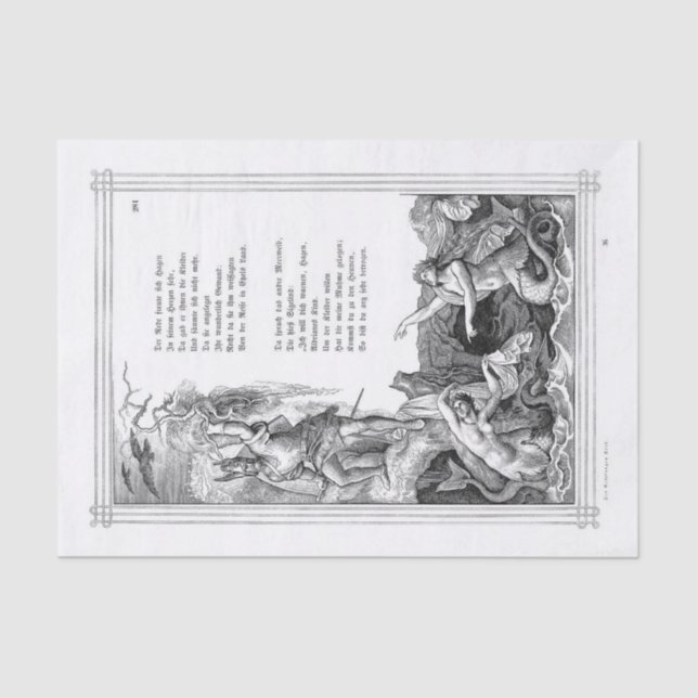 Papier Mousseline Papier de tissu de mermaid (Recto)