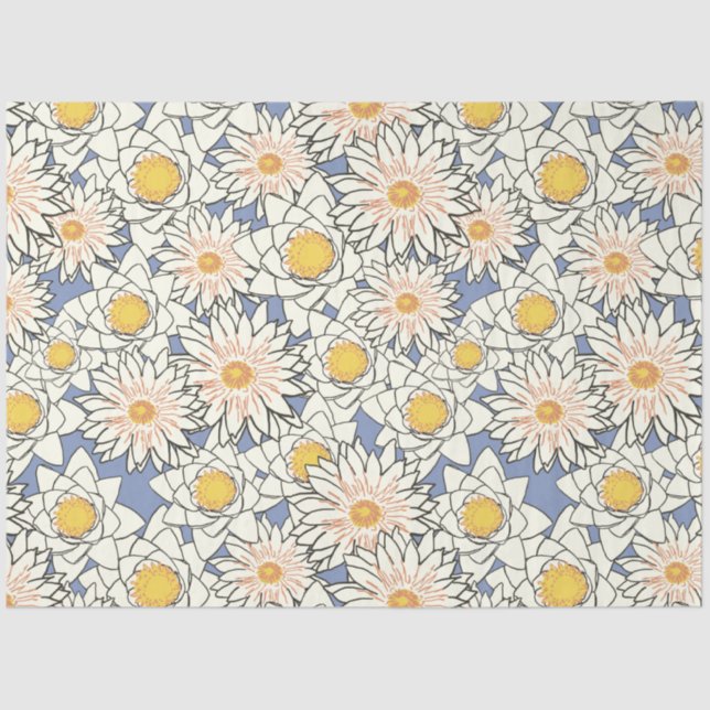 Papier Mousseline papier de tissu de nénuphar (Recto)