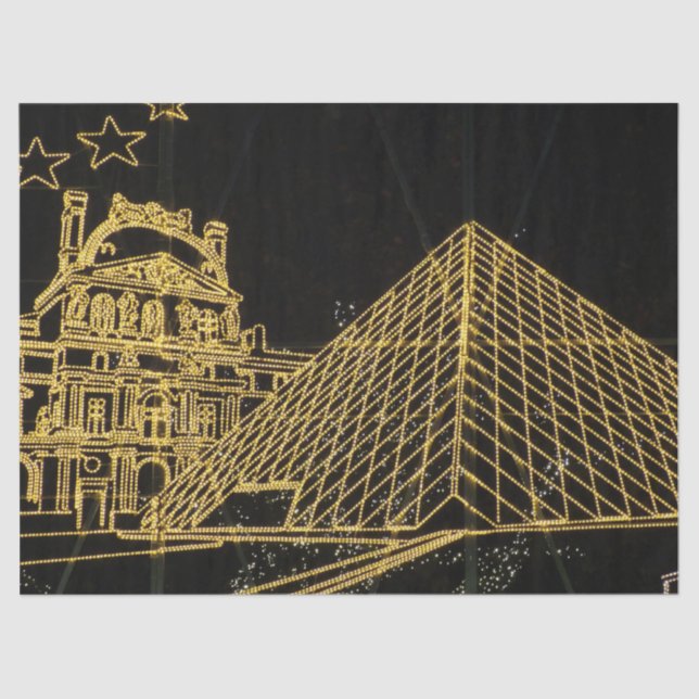 Papier Mousseline papier de tissu de noël louvre (Recto)