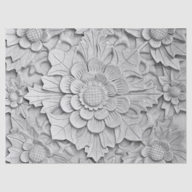 Papier Mousseline papier de tissu de sculpture de fleur (Recto)