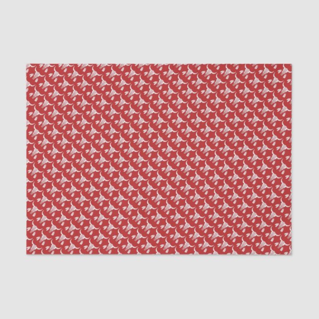 Papier Mousseline Papier de tissu de Tiny Buffalo Skull (Recto)