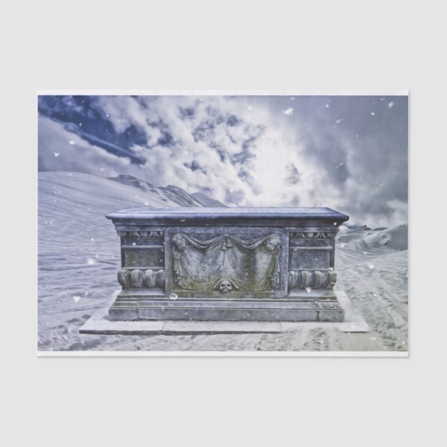 Papier Mousseline Papier de tissu de tombes gothiques (Recto)