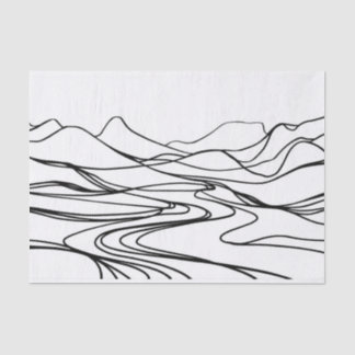 Papier Mousseline Papier de tissu de tranquillité zen monochromatiqu