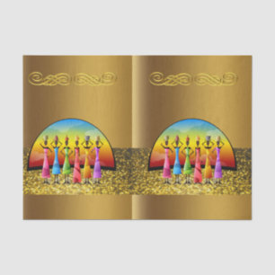 Papier Mousseline Papier de tissu décoratif Africain