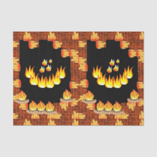 Papier Mousseline Papier de tissu décoratif Flamme